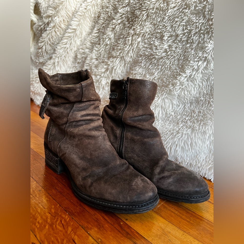 A.S.98 Brown Leather Ankle Boots
